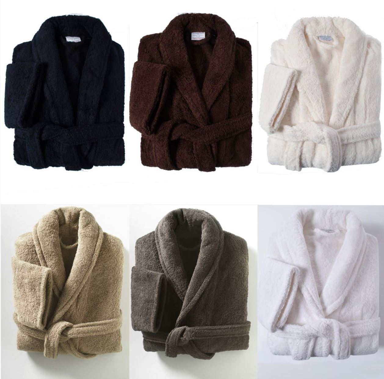 6 colours of bath robes