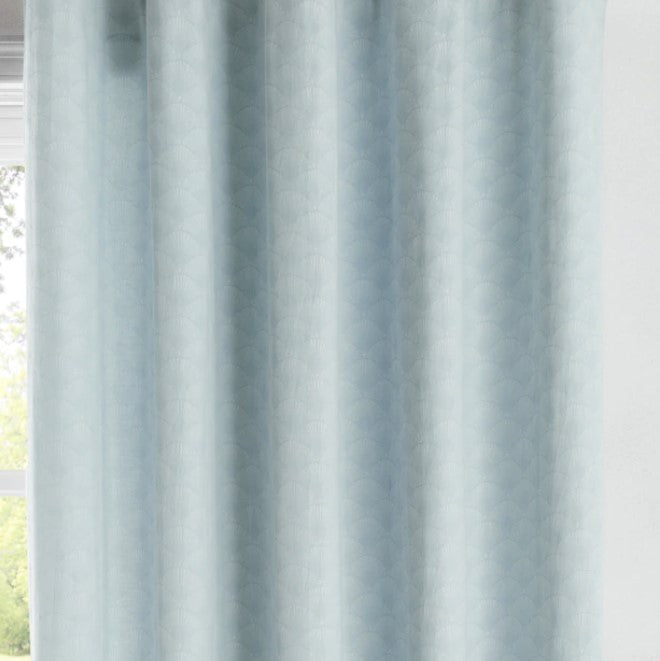 Tiffany Jacquard Lined Curtains - Duck Egg